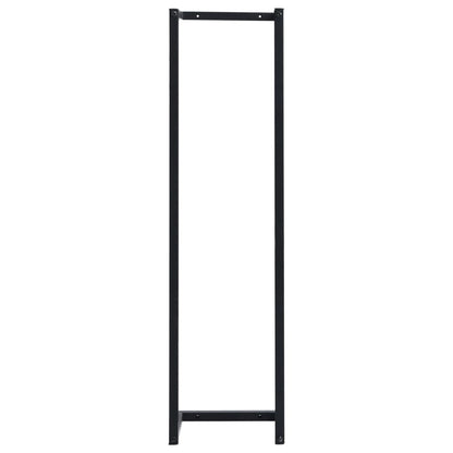 vidaXL Towel Rack Black 9.8"x7.9"x37.4" Iron