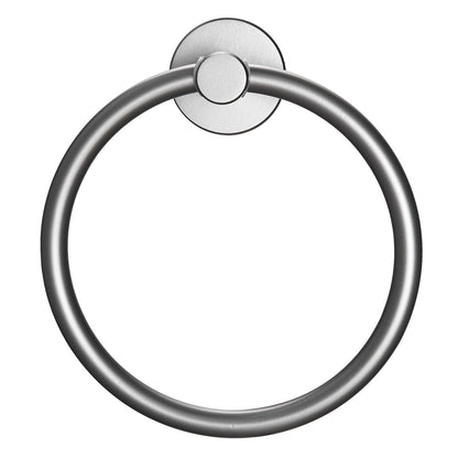 Towel Ring Gun Grey; Bath Hand Towel Ring Thicken Space Aluminum Round Towel Holder for Bathroom