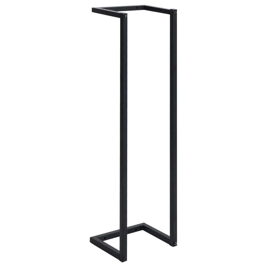 vidaXL Towel Rack Black 9.8"x7.9"x37.4" Iron