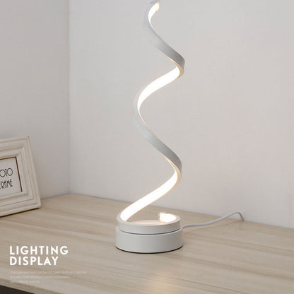 Nordic Style Acrylic Decorative Lamp LED Spiral Table Lamp Simple Modern Personality Art Net Red Table Lamp